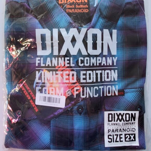 DIXXON x BLACK SABBATH "PARANOID" Collab Limited Edition Flannel - Men's 2XL - Picture 9 of 11